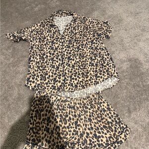 Leopard Print Pajama Set